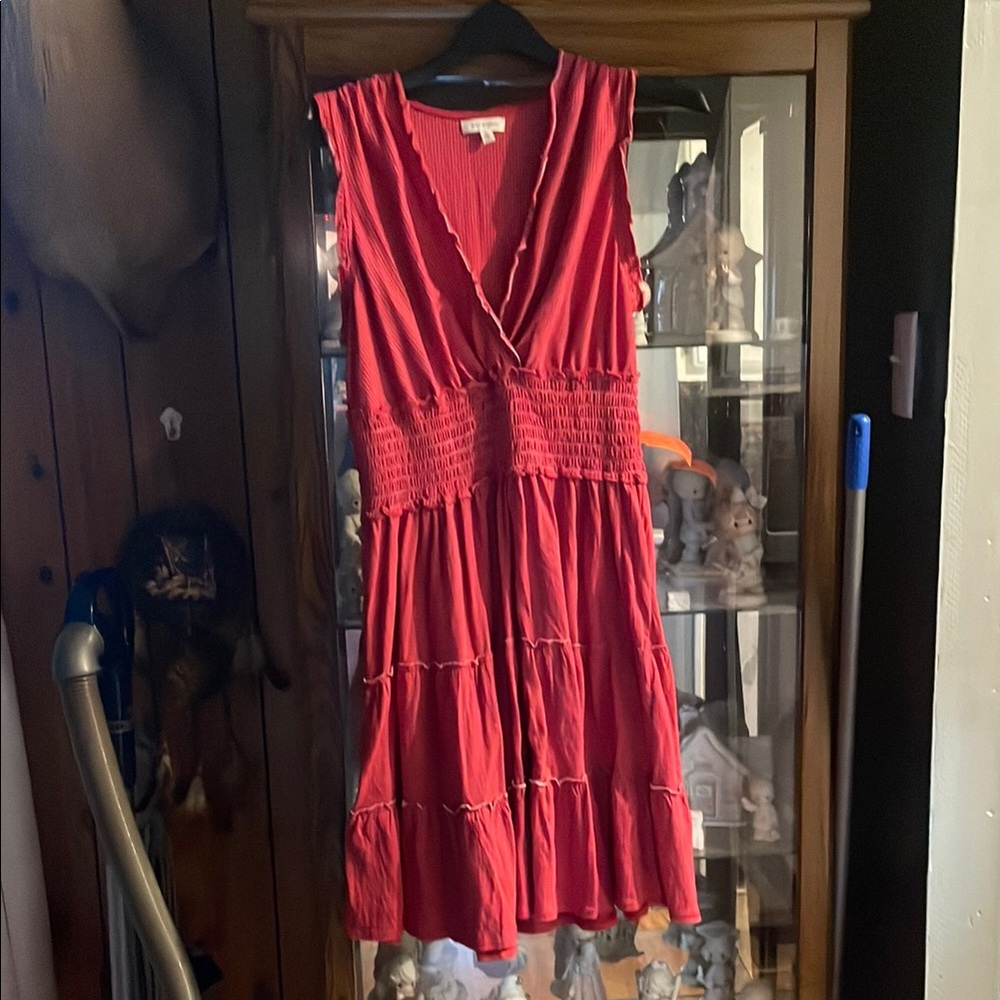 Max Studio Vibrant Red Midi Dress